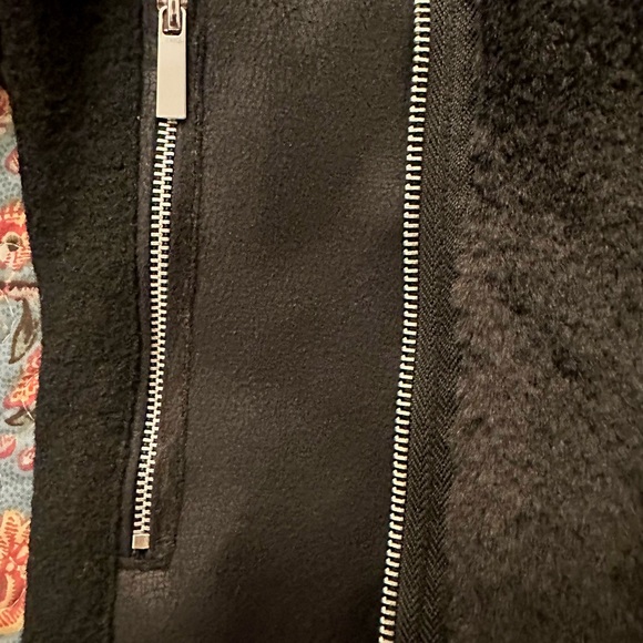 Faux Fir & Suede Bomber Jacket - Picture 3 of 6